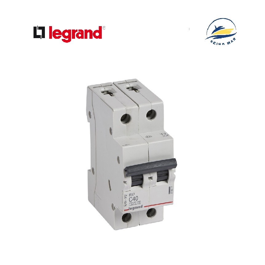 INTERRUPTOR TERMOMAGNETICO P/RIEL 2P 40A 230/400VAC 10/6KA DIN RX3