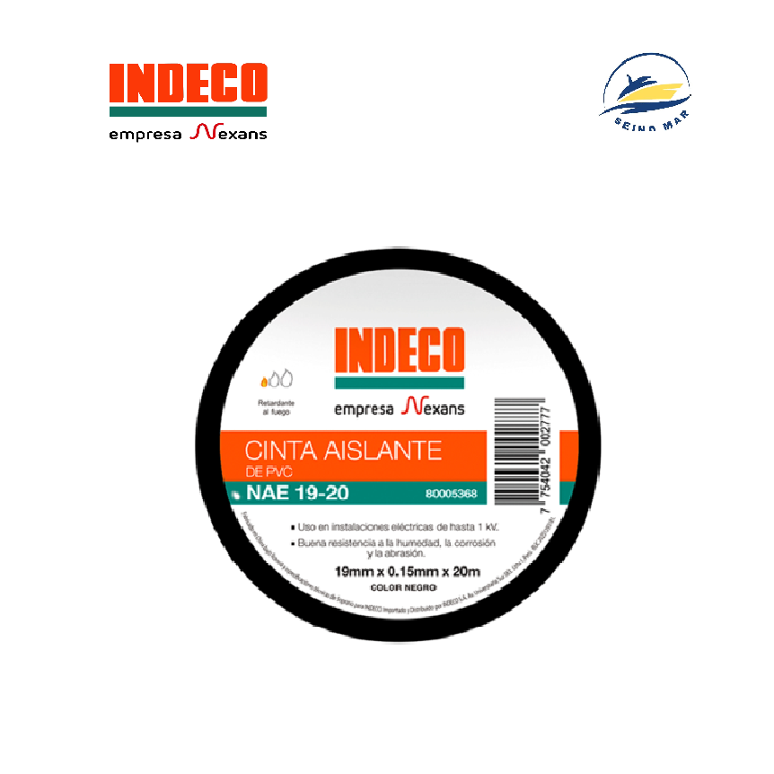 CINTA AISLANTE PVC NAE 19-20S 3/4 X 20MT 1000V