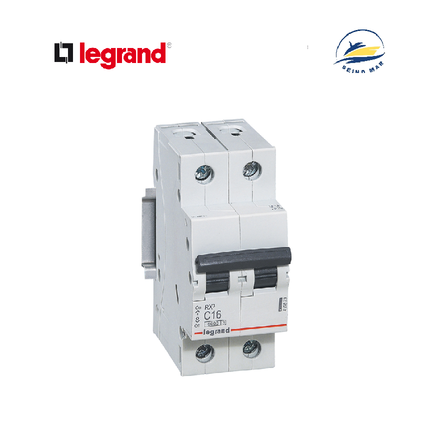 INTERRUPTOR TERMOMAGNETICO P/RIEL 2P 16A 230/400VAC 10/6KA DIN RX3