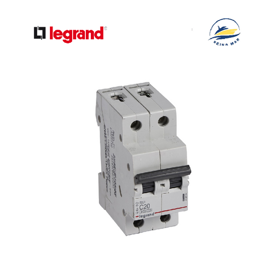 INTERRUPTOR TERMOMAGNETICO P/RIEL 2P 20A 230/400VAC 10/6KA DIN RX3