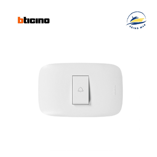 INTERRUPTOR PULSADOR SIMPLE BLANCO 250V 10A PLACA BLANCA DOMINO SENCIA