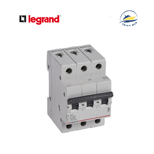 INTERRUPTOR TERMOMAGNETICO P/RIEL 3P 32A 230/400VAC 10/6KA DIN RX3
