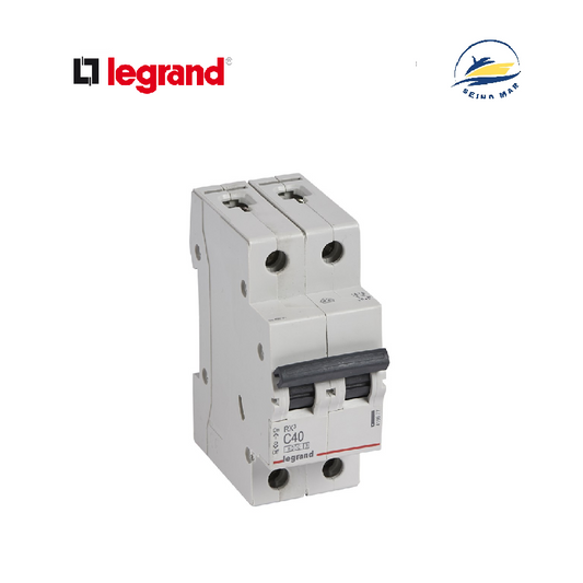 INTERRUPTOR TERMOMAGNETICO P/RIEL 2P 40A 230/400VAC 10/6KA DIN RX3