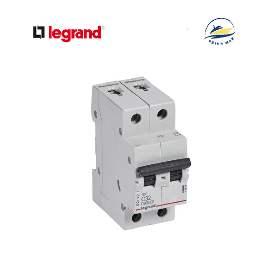 INTERRUPTOR TERMOMAGNETICO P/RIEL 2P 32A 230/400VAC 10/6KA DIN RX3