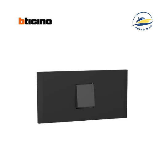 INTERRUPTOR SIMPLE 1P 250V PLACA NEGRO MODUS4