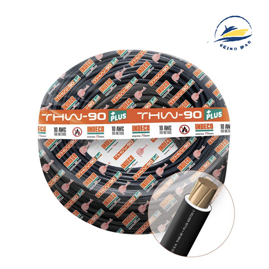 CONDUCTOR ELECTRICO CABLEADO 750V PVC 10AWG THW-90 + PLUS MARCA INDECO