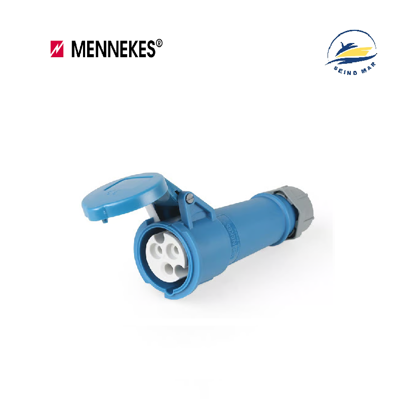 TOMACORRIENTE AEREO 2P+T 16A 230V AZUL 6H IP44 3204