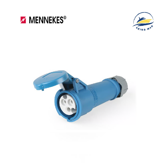 TOMACORRIENTE AEREO 2P+T 16A 230V AZUL 6H IP44 3204